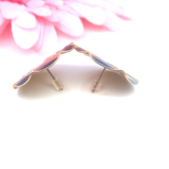 2/$10 Teal Blue and Gold Earrings - Picture 4 of 4